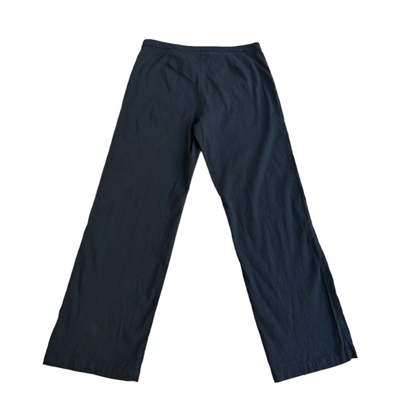 Eileen Fisher Black Pants Size 14 - Organic Linen Blend - Straight Leg, Size Zip - Picture 6 of 15